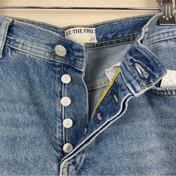 Free People We the Free Women's Maggie Mid Rise Straight Leg Jean Size 27 - Picture 4 of 14